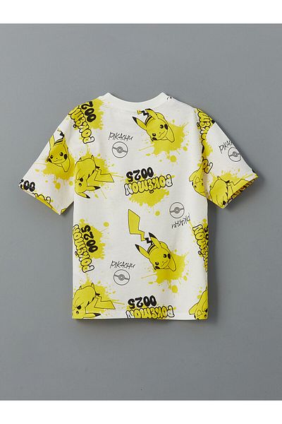 LC Waikiki Crew Neck Pikachu Printed Boys' T-Shirt