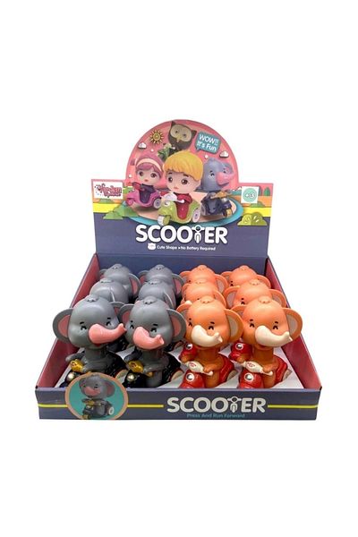 KdrElektronik Educational Toy Sy014A-Vardem Push and Go Biker Elephant