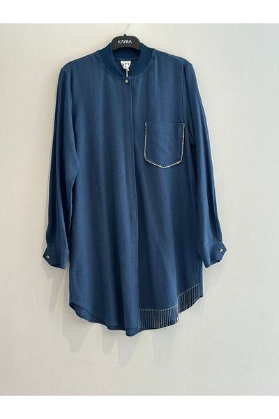 KYR 100% Linen Beaded Tunic