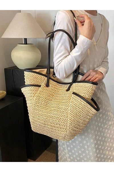 La Saade Mare Tote Luxe Bag-Bohem Mare Tote Straw Luxury Bag