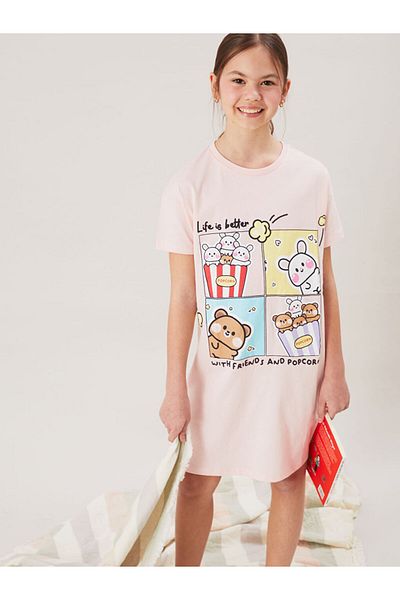 LC Waikiki New Season Crew Neck Girl's Nightdress - S5Cd65Z4