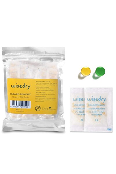 wisedry 2 جرام [120 عبوة] أكياس صغيرة من هلام السيليكا المجفف لتخزين الطعام و...