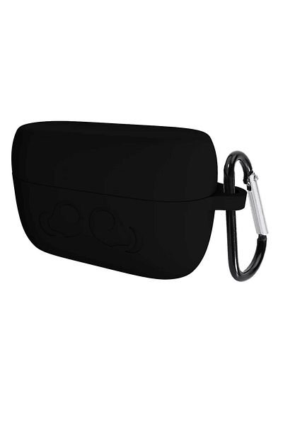 THD Protective case for Jabra Elite 75t wireless stereo headphones, black, with hook