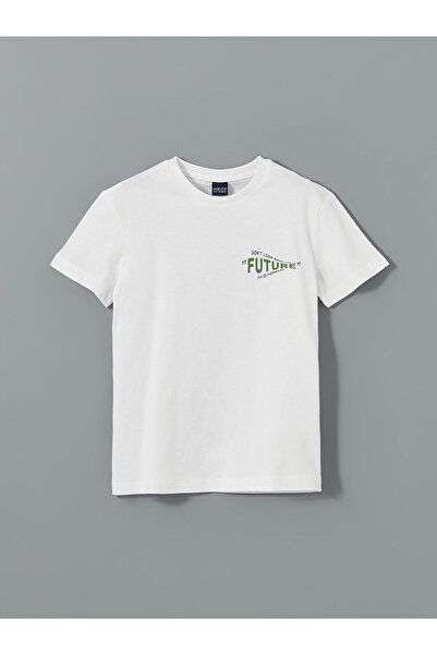 LC Waikiki Bedrucktes Jungen-T-Shirt mit Rundhalsausschnitt von LCW ECO
