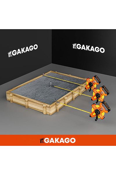Gakago Professional Tape Measure, 50m - Measuring Tape With 3:1 Quick Winding System