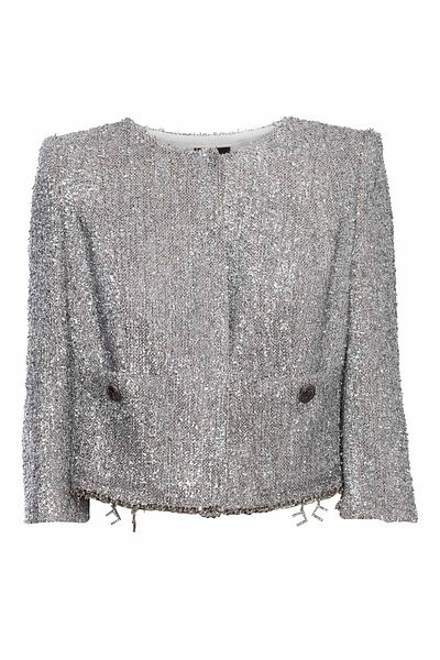 Elisabetta Franchi Elegant silver jacket