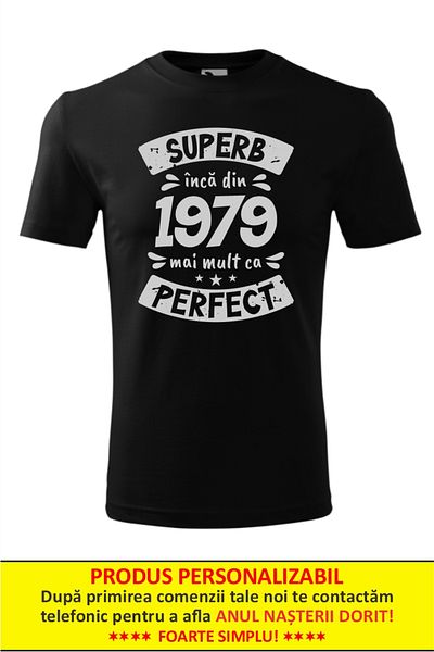 Funny Gift Tricou cu maneca scurta personalizabil, Cadou Aniversare Superb An Nastere