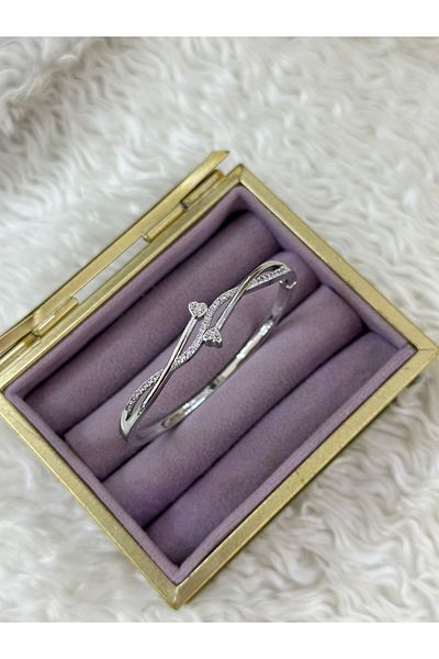 BY YASİN TOPÇU Heart Intersection Zircon Stone Vip Bracelet
