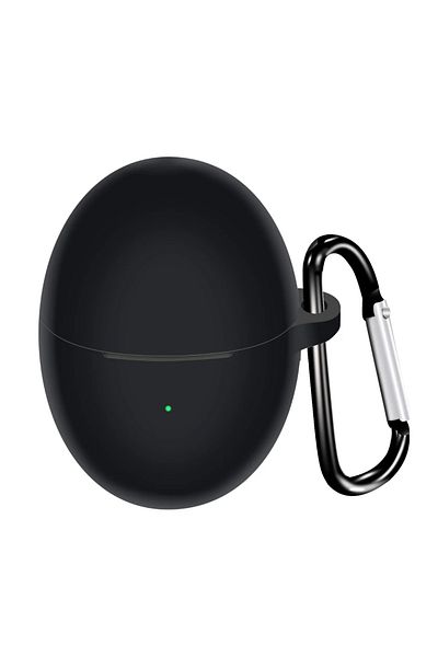 THD Case compatible with Huawei FreeBuds 5 wireless headphones, black color with hook