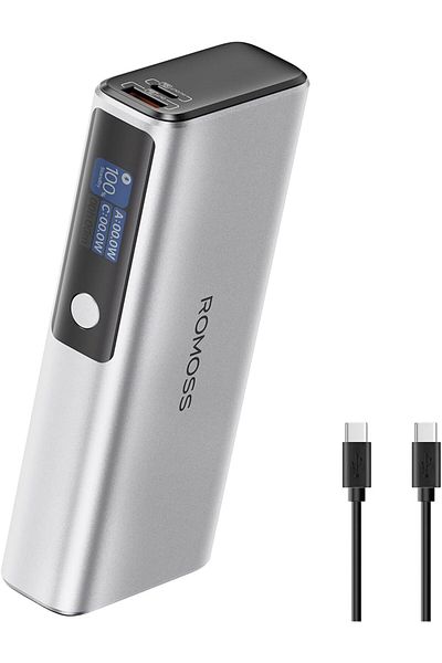 Romoss Power Bank 20000mAh, 130W Fast Charging, 3 Ports, iPhone 12-16, Android, etc.
