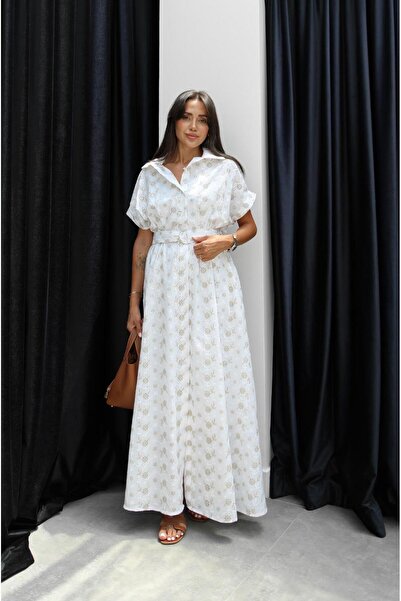 Havoş White Solaro Embroidered Fisto Dress
