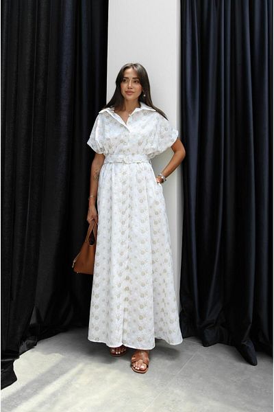 Havoş White Solaro Embroidered Fisto Dress
