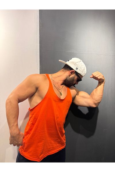 Bas Body FitnessWear Thin Drawstring Sports Fitness Singlet Loose Fit Eyes Will Be on You