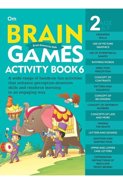 Om Books International ألعاب العقل للأطفال: كتاب الأنشطة 6 المستوى 2 للأعمار ...