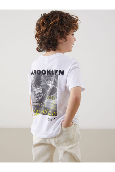 LC Waikiki Bedrucktes T-Shirt für Jungen mit Rundhalsausschnitt