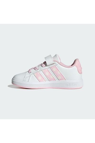 adidas Children's White Grand Court Minnie El K Casual Shoes Jr8134