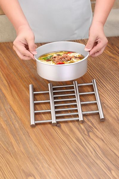 Vadi Olla Heat Resistant Non-Slip Stainless Steel Pot Mat Table Protector Trivet