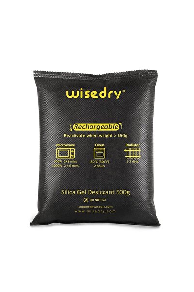 wisedry مزيل الرطوبة للسيارة من جل السيليكا القابل لإعادة الشحن، 500 جرام [عبوة من قطعتين]، سريع التنشيط في الميكروويف