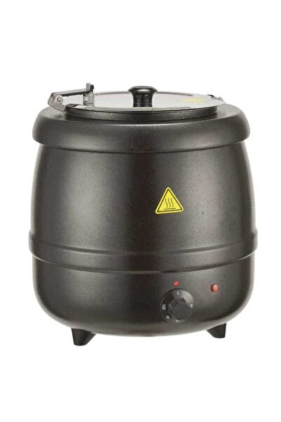 ÖZEN ENDÜSTRİYEL MUTFAK 10 Litre Siyah Çorba Isıtıcısı Çorba Kazanı 10 Lt Çorbalık Benmari Potu Isıtıcı Elektrikli 220v.