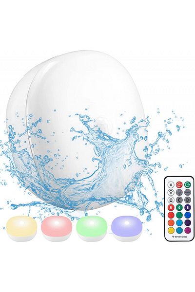 Youtob Lampă de tavan LED cu senzor de mișcare, rezistentă la apă, alimentată cu baterii, 3W, RGB, 30006-6000k