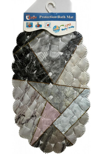 Blusmart Covoraș de baie, model scoici, marmură, 67 x 37 cm