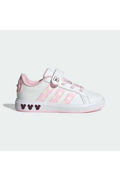 adidas Children's White Grand Court Minnie El K Casual Shoes Jr8134