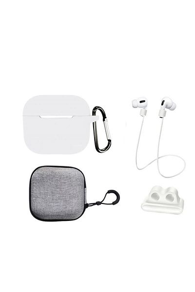 THD Set extins 5 in 1 marca THD pentru protectia castilor Apple Airpods 3, culoarea alba