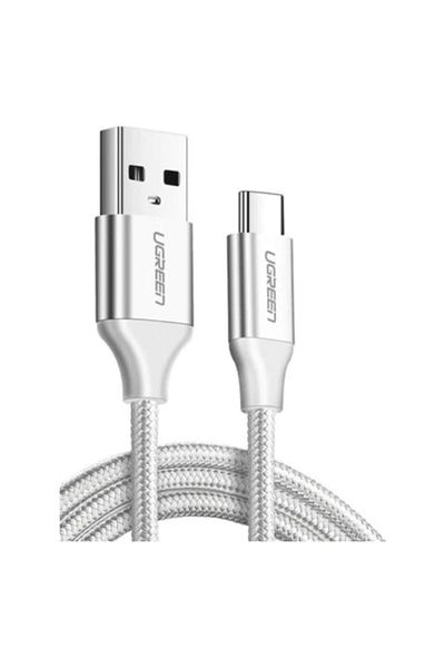 Ugreen Cablu de încărcare și date, USB la USB Tip-C, 3A, 1,5 m, Alb