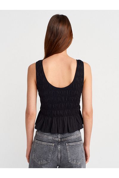 Dilvin 21083 Gipeli Sleeveless Top-Black