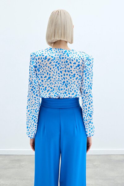 Sateen Боді з візерунком Kruvaze - темно-синій