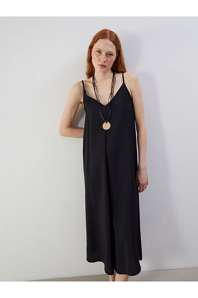 LC Waikiki Νέα σεζόν V Neck Modal Mixed A-Line φόρεμα - S5M962Z8