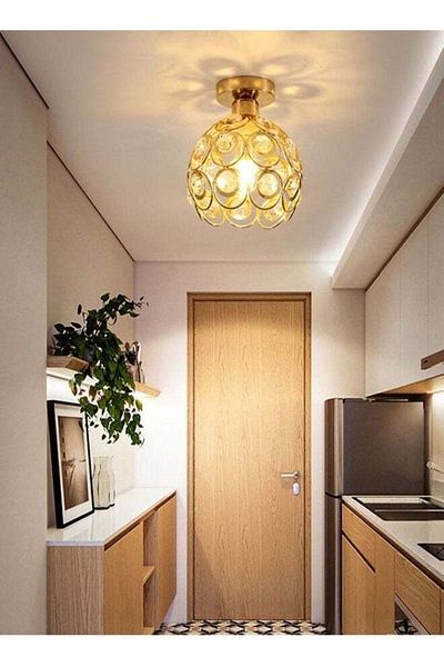 Raffine Modern Creative Home Decoration Light Fixture Iron Golden Ceiling Lamp for Living Room Bedroom Balco