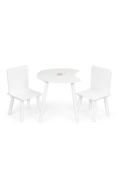 ideal STORE Set Masuta cu 2 scaune HomeWork Table idealSTORE Picioare din lemn de pin Blat MDF Ideal pentru bloc