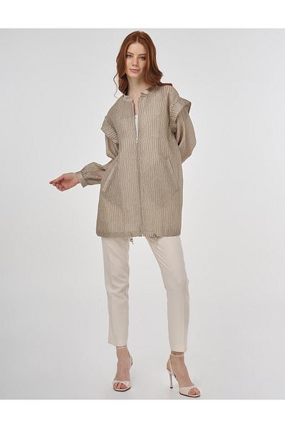 Kayra Jachetă jacquard brodată Mould Green