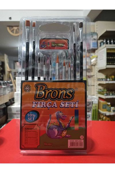 Brons Σετ πινέλων 10 σετ 5 τμχ ακουαρέλα + 5 τμχ πινέλο κατάλληλο για λαδομπογιά, ακρυλικό και γκουάς BR-248