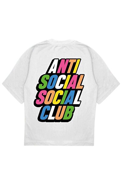 SVART WEAR Μπλουζάκι ASSC RAINBOW BLACK oversized μπλουζάκι ΛΕΥΚΟ