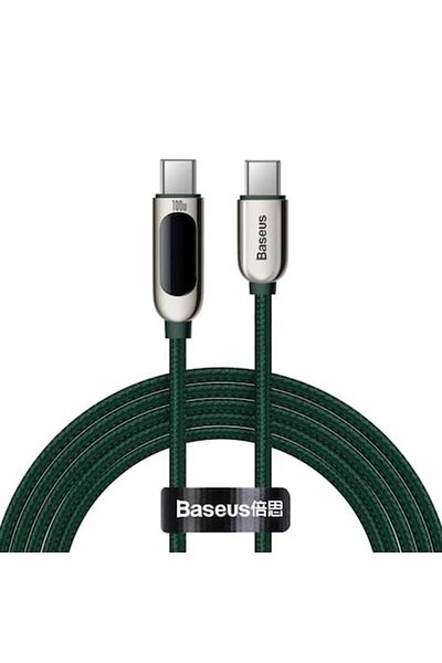 Baseus Display USB-C to USB-C Cable, 100W, Fast Charging, 2m, Green
