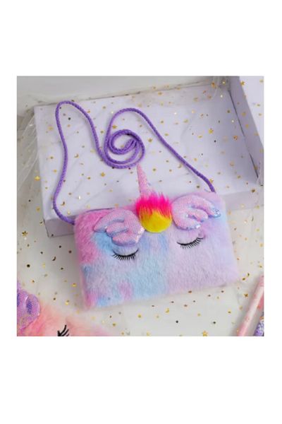 OEM Geanta pufoasa Unicorn 20.5 x 12.5 cm, Multicolor