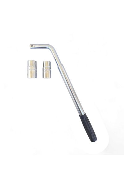 COBI SMART® Telescopic L-type wheel wrench, 17/19/21/23 mm, max length 52 cm, 4 heads included