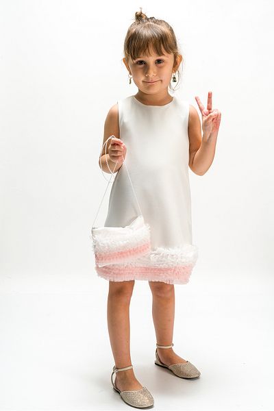 Wecan Straight Dress with Colorful Ruffles Skirt