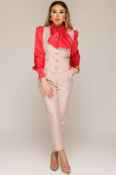Atmosphere Fashion Pink striped vest
