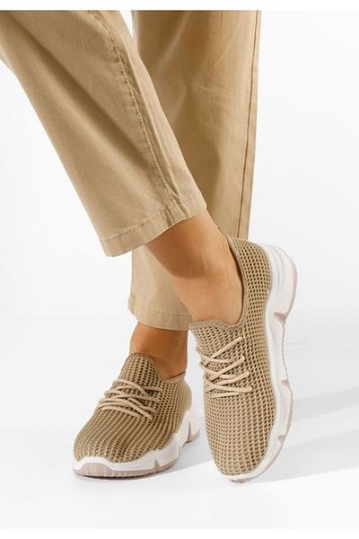 B T Shoes Women's beige sports shoes Sheila