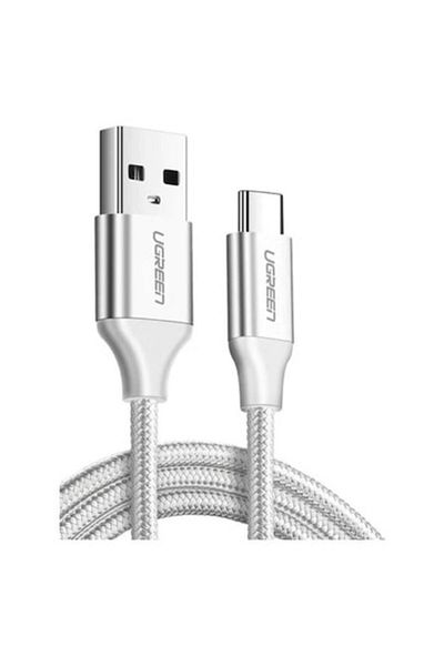 Ugreen Cablu de încărcare și date, USB la USB Tip-C, 3A, 1,5 m, Alb