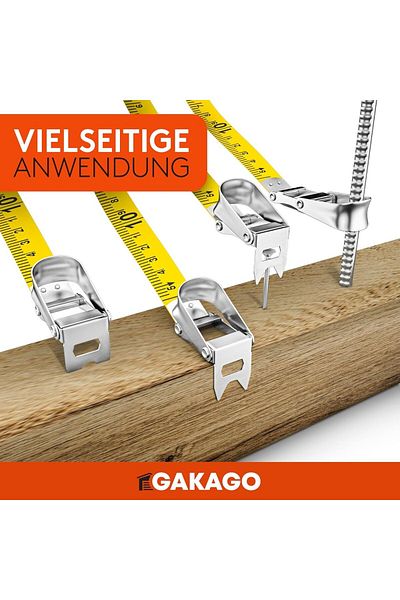 Gakago Tape Measure, Plastic, Orange/black, 100 M