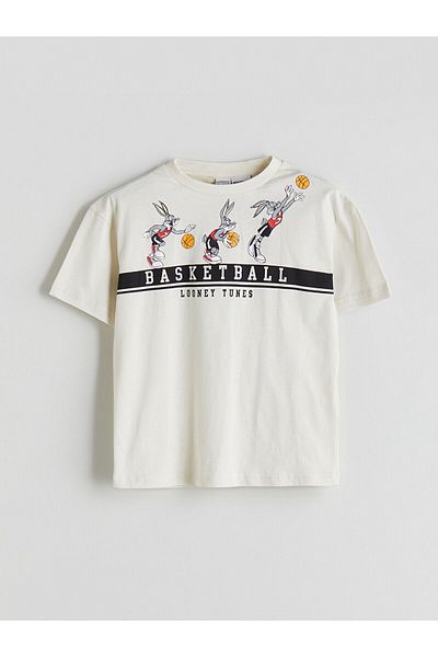 LC Waikiki Crew Neck Bugs Bunny Printed Boys' T-Shirt