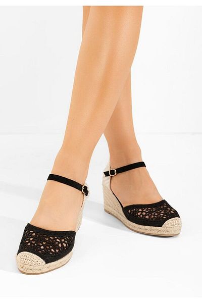 B T Shoes Almynna black espadrille sandals