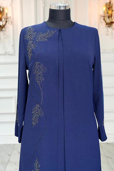 Modaviki Βραδινό φόρεμα Çiğdem Navy Blue ISR968