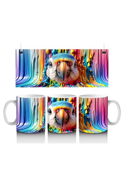 Luluyen كوب ببغاء ملون مع شلال يحب الأطفال الحليب