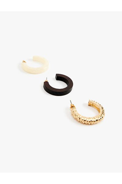 Koton 3-Piece Hoop Earring Set