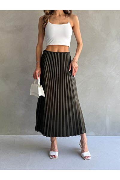 Ulino تنورة طويلة مطوية بخصر مطاطي